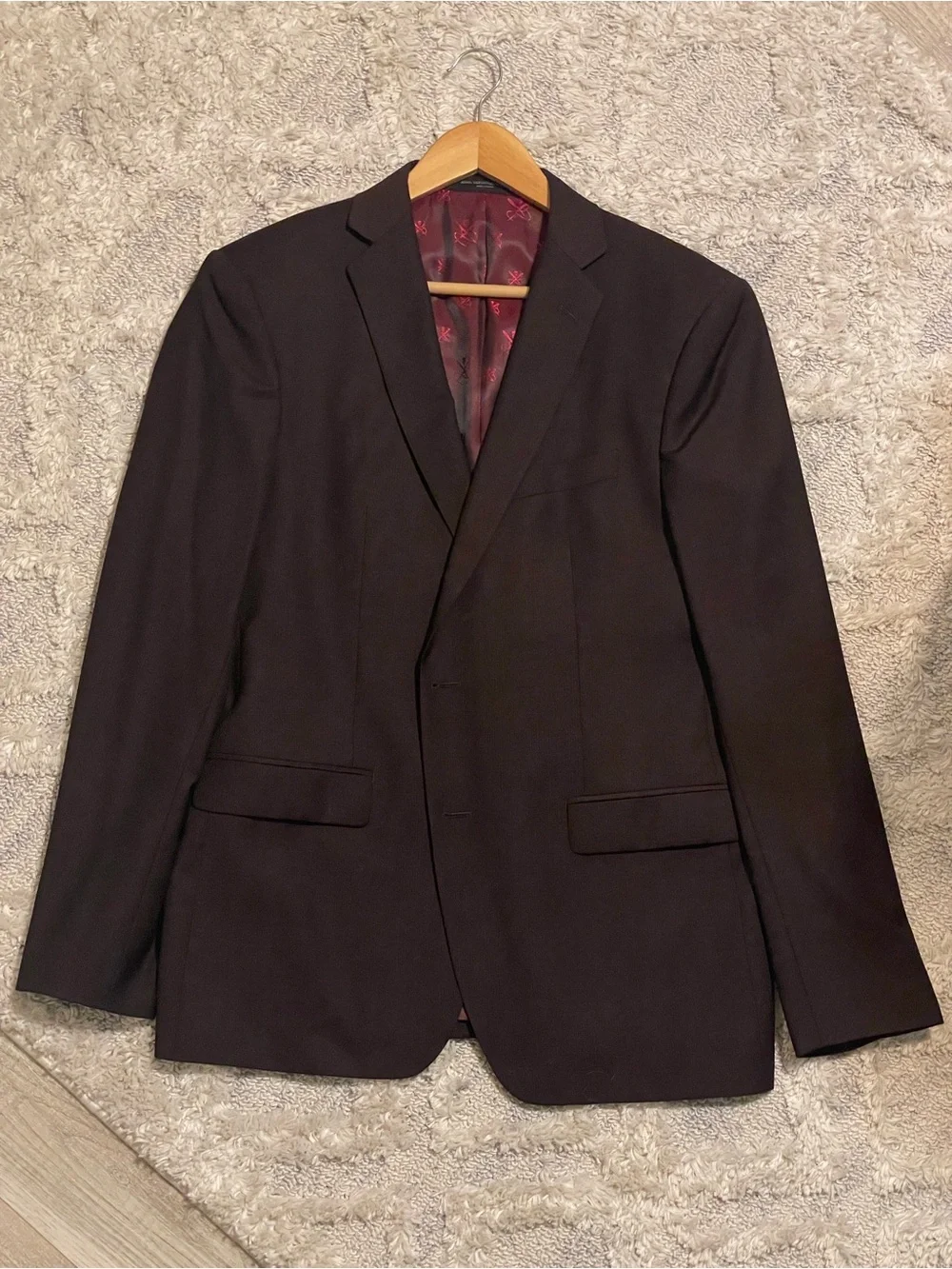 Men's John Varvatos USA Burgundy Tailored Jacket